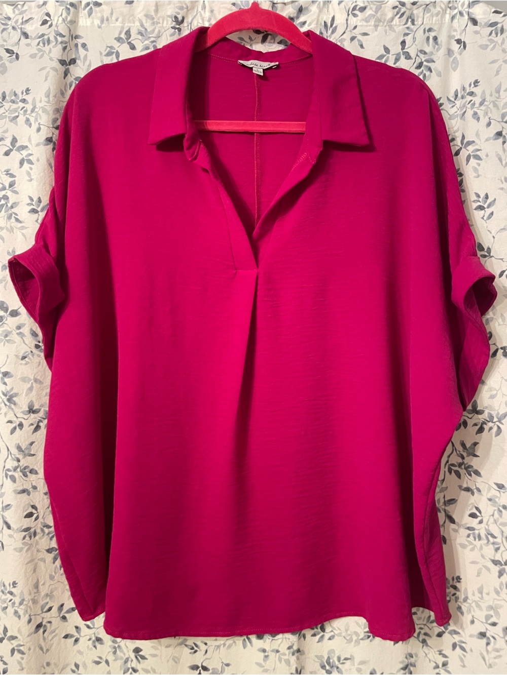 White Birch Fuchsia Blouse Size L